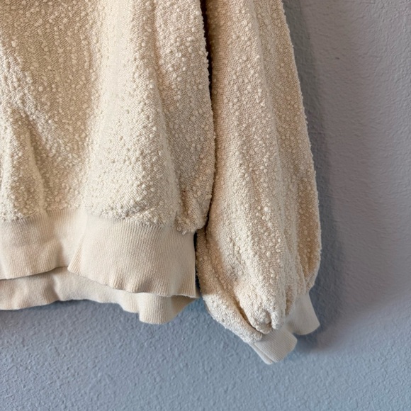 Free People "Found My Friend" Boucle Knit Sweater Pullover Women's Large - Picture 3 of 9